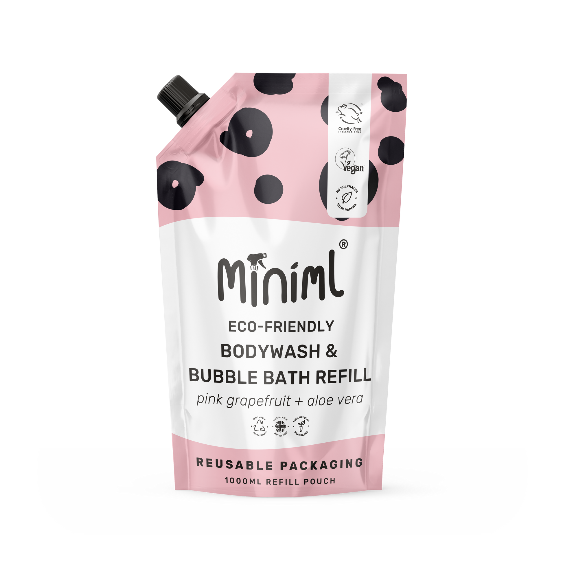 Bodywash + Bubblebath - Pink Grapefruit + Aloe Vera - 1L Refill