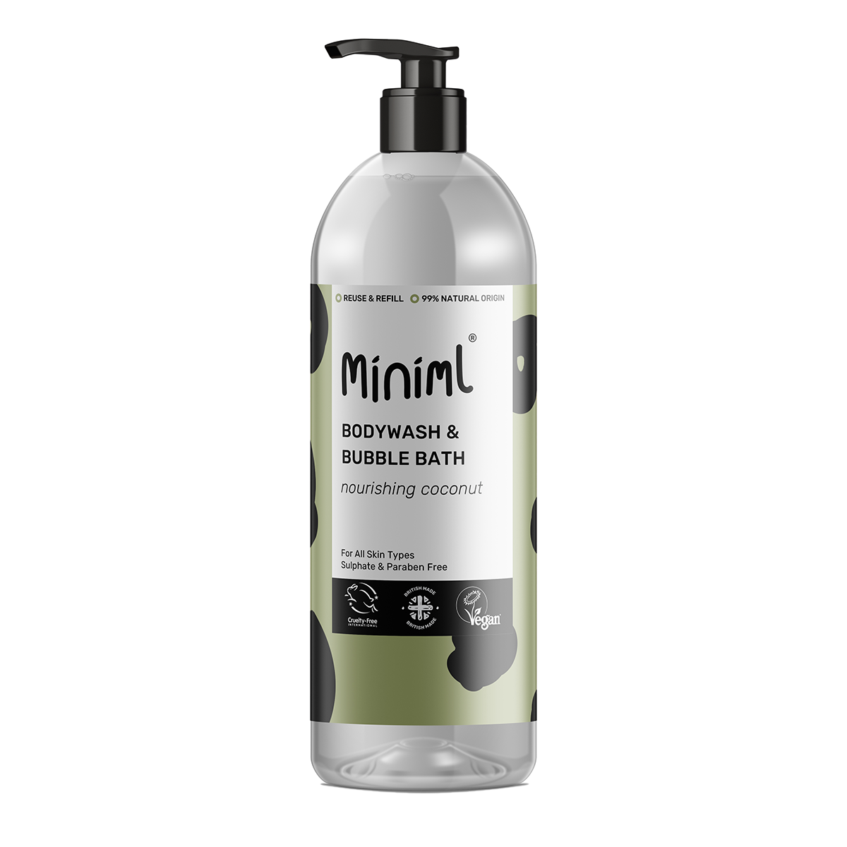 Bodywash + Bubblebath - Nourishing Coconut - 1L Bottle