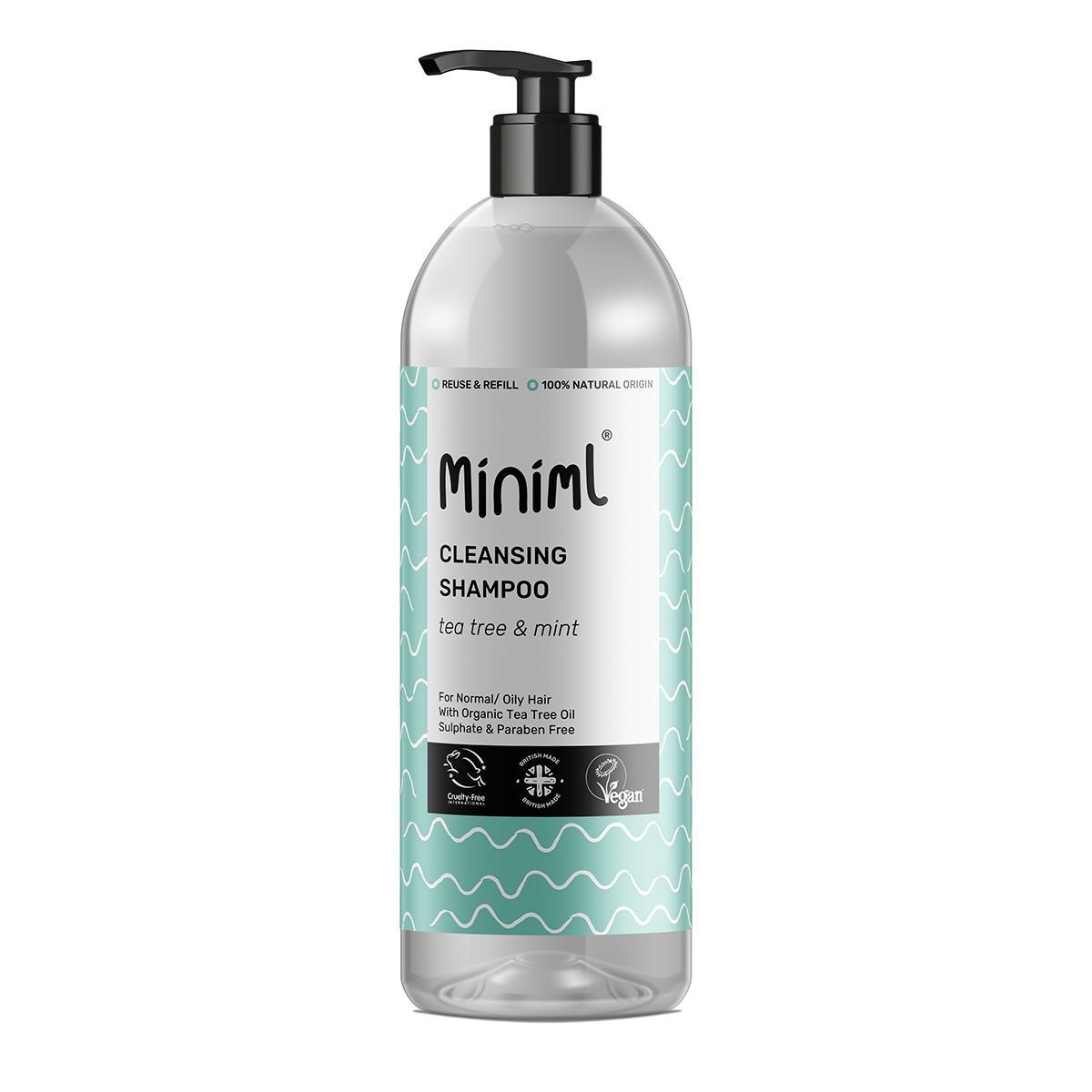 Cleansing Shampoo - Tea Tree + Mint - 1L Bottle