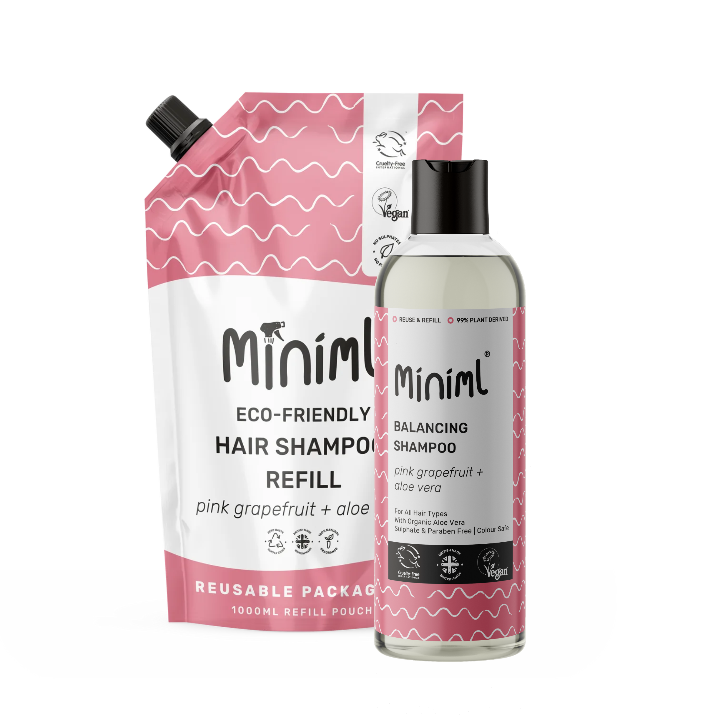 Balancing Shampoo - Pink Grapefruit + Aloe Vera - Starter Kit