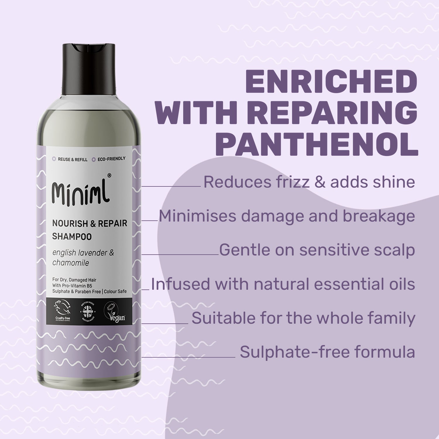 Nourish + Repair Shampoo - English Lavender + Chamomile