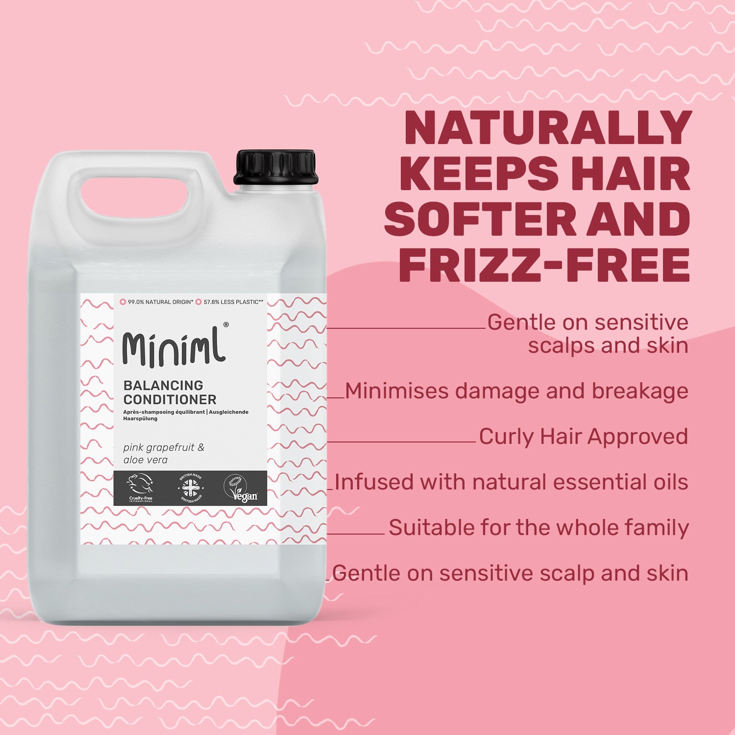 Balancing Conditioner - Pink Grapefruit + Aloe Vera - Bulk Refill