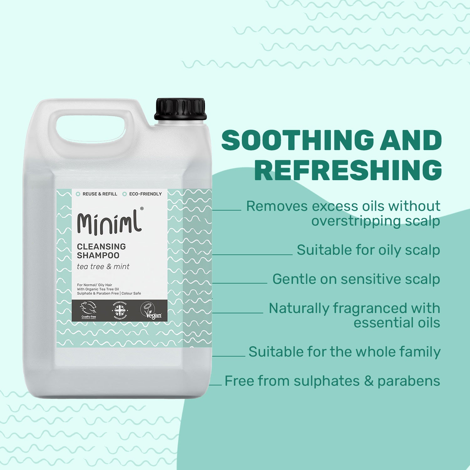 Cleansing Shampoo - Tea Tree + Mint - Bulk Refill