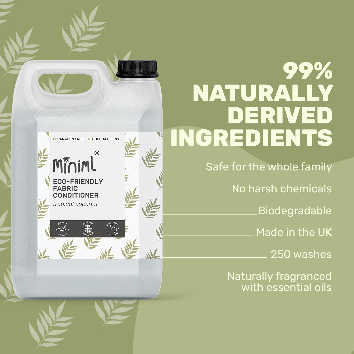 Fabric Conditioner - Tropical Coconut - Bulk Refill (250 Washes)