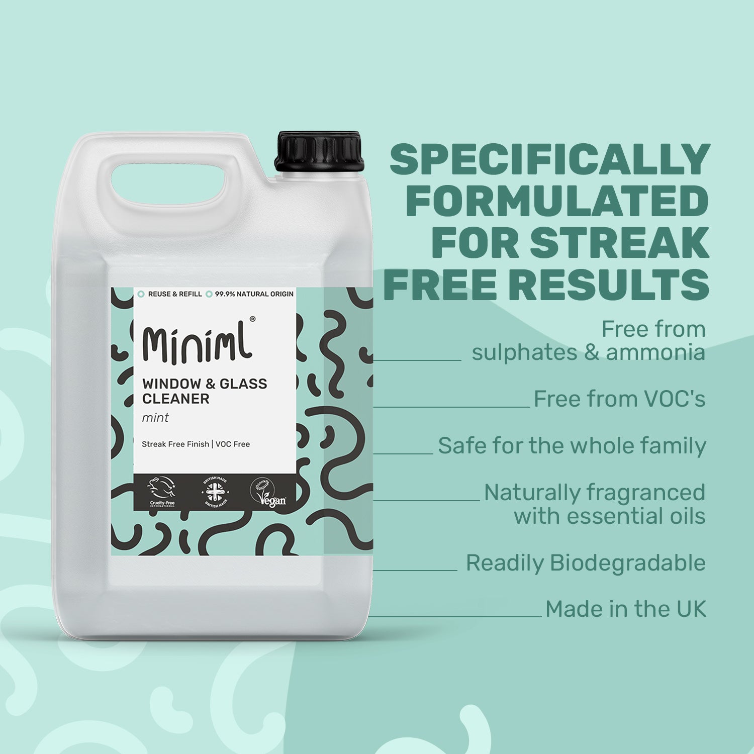 Window + Glass Cleaner - Mint Bulk Refill
