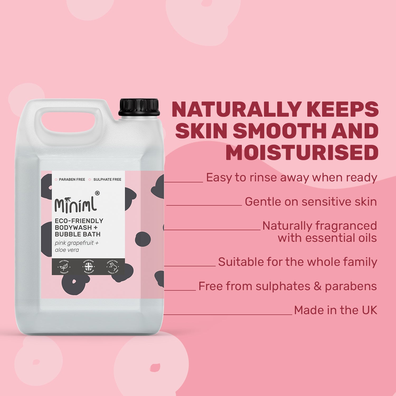 Bodywash + Bubblebath - Pink Grapefruit + Aloe Vera - Bulk Refill