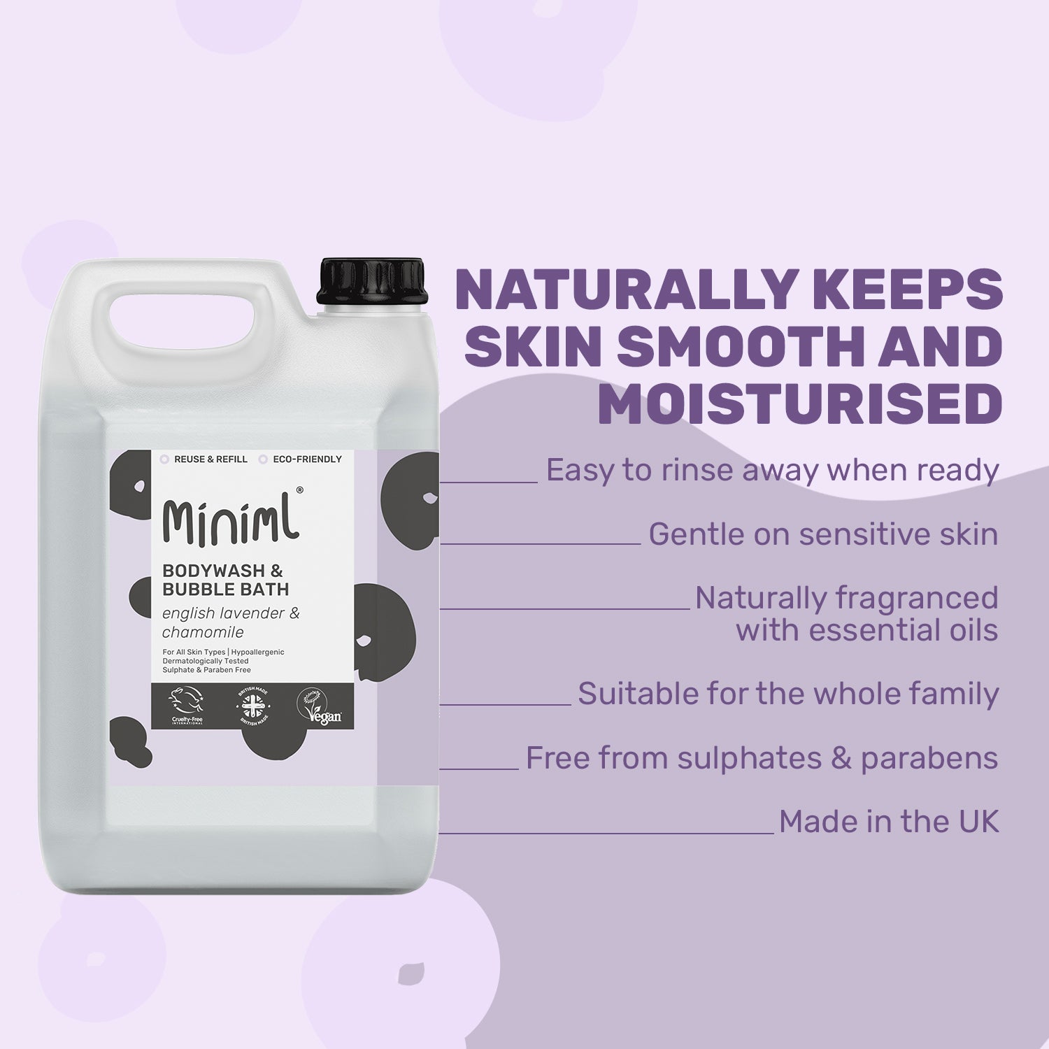 Bodywash + Bubblebath - English Lavender + Chamomile - Bulk Refill