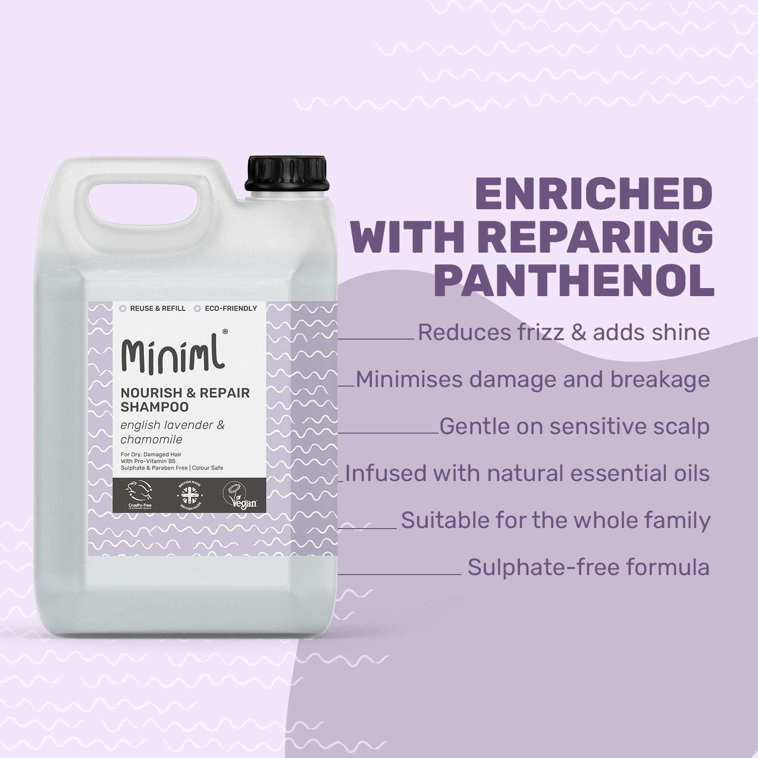 Nourish + Repair Shampoo - English Lavender + Chamomile - Bulk Refill
