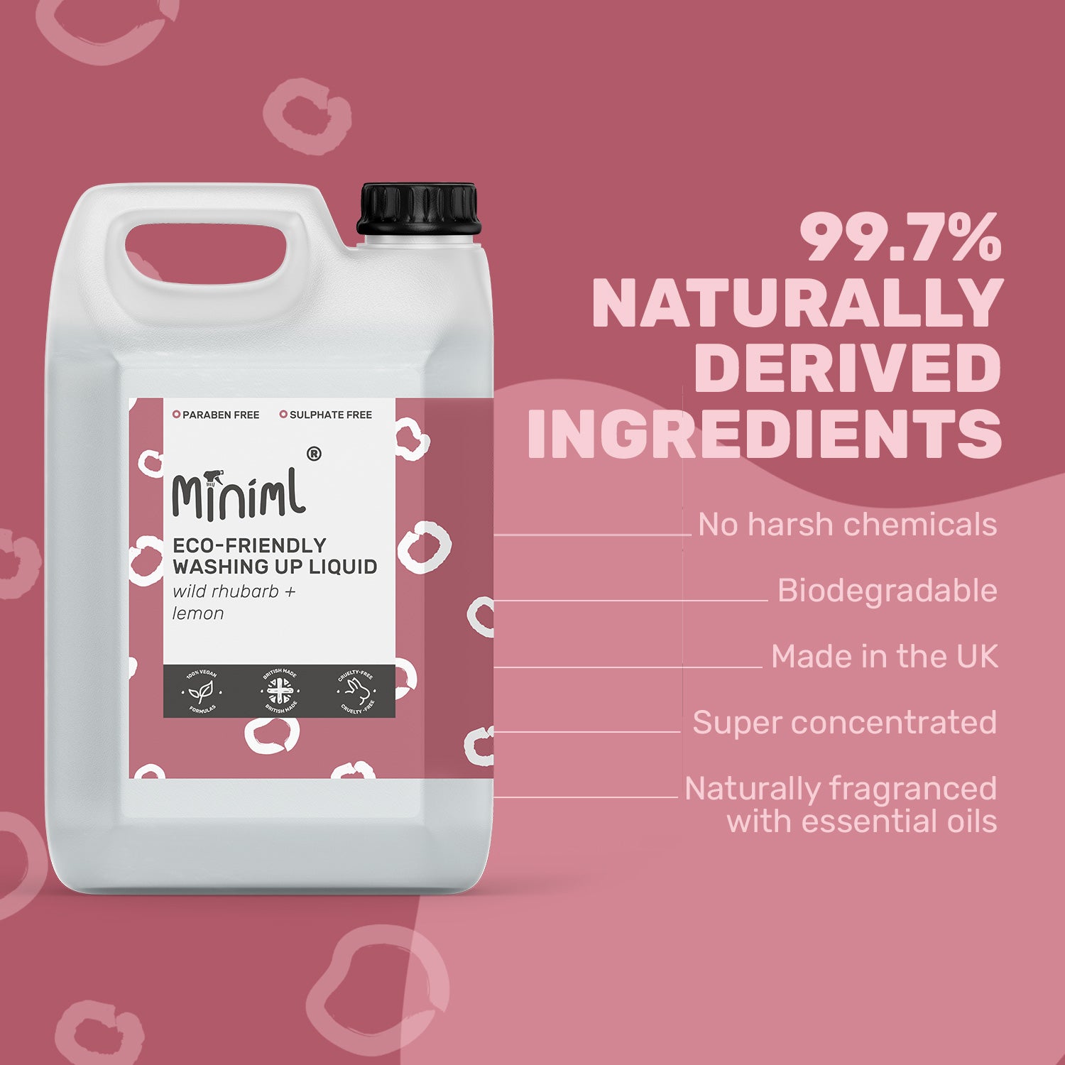 Washing Up Liquid - Wild Rhubarb + Lemon - Bulk Refill