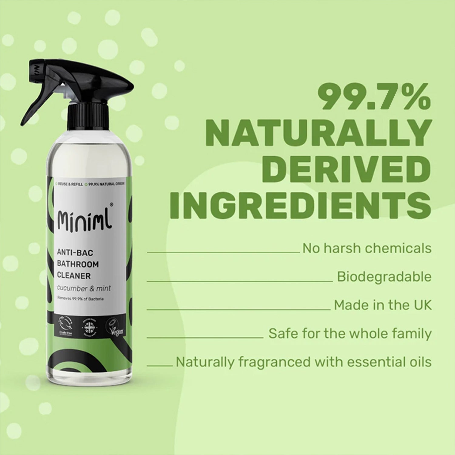 Anti-Bac Bathroom Cleaner - Cucumber + Mint