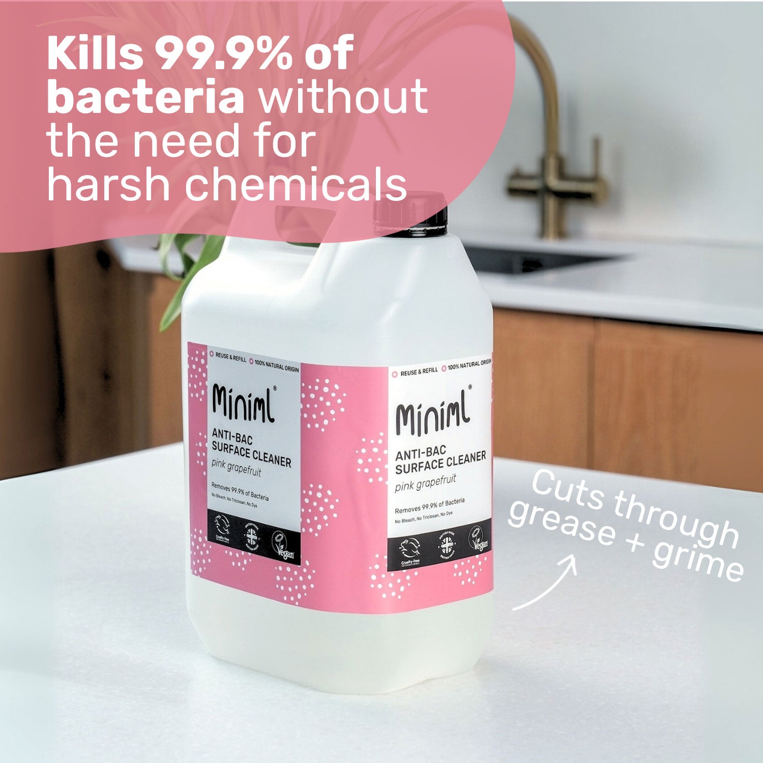 Anti-Bac Surface Cleaner - Pink Grapefruit - Bulk Refill