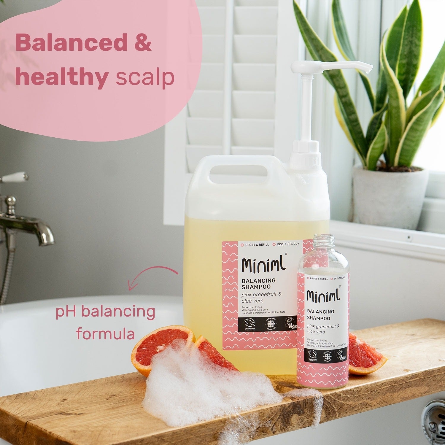 Balancing Shampoo - Pink Grapefruit + Aloe Vera - Bulk Refill