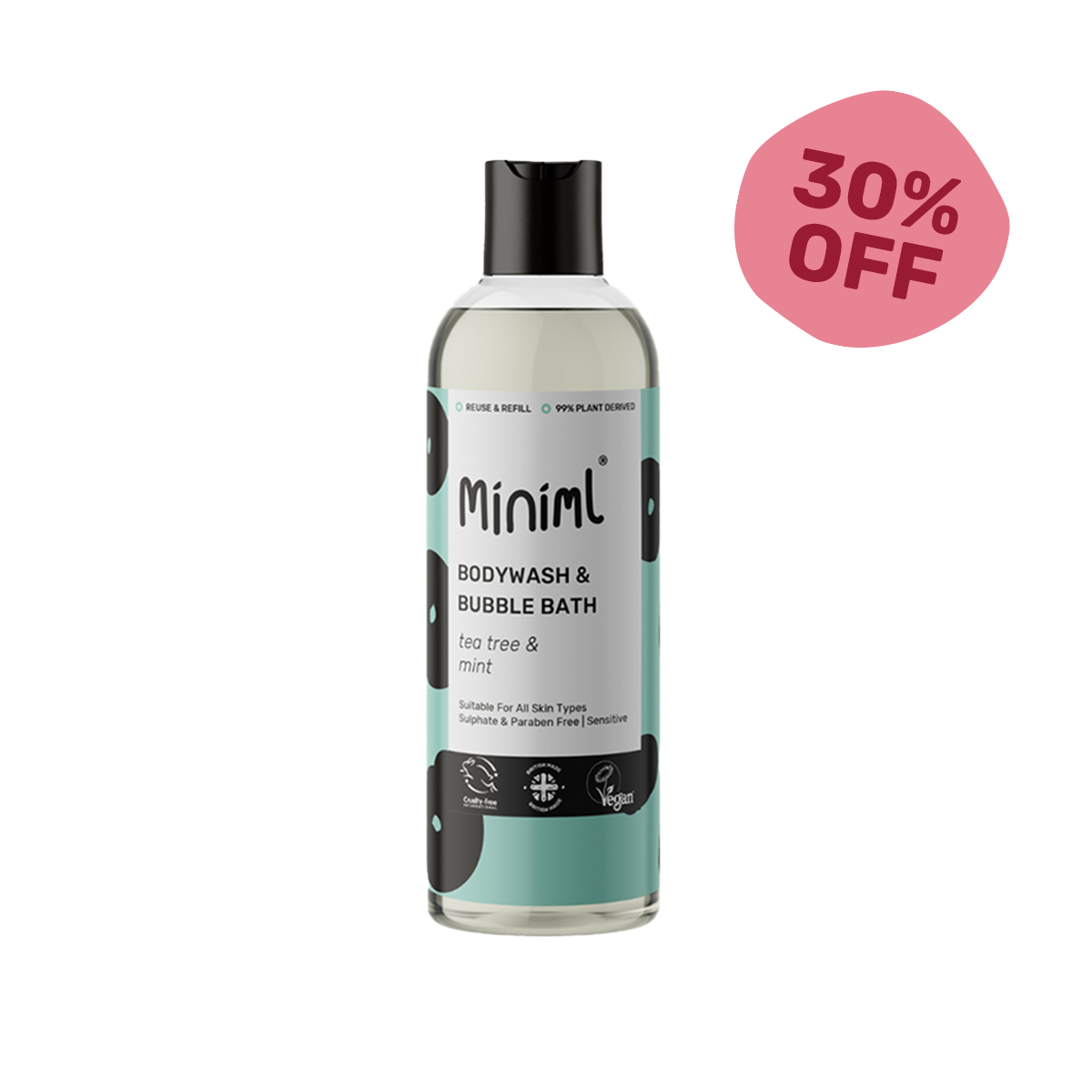 Bodywash + Bubblebath - Tea Tree + Mint
