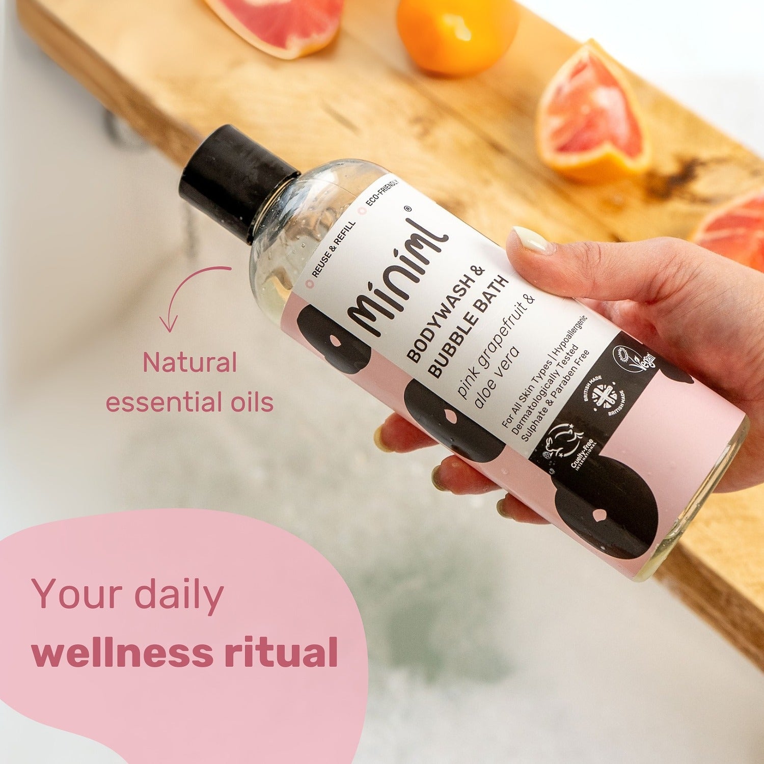 Bodywash + Bubblebath - Pink Grapefruit + Aloe Vera
