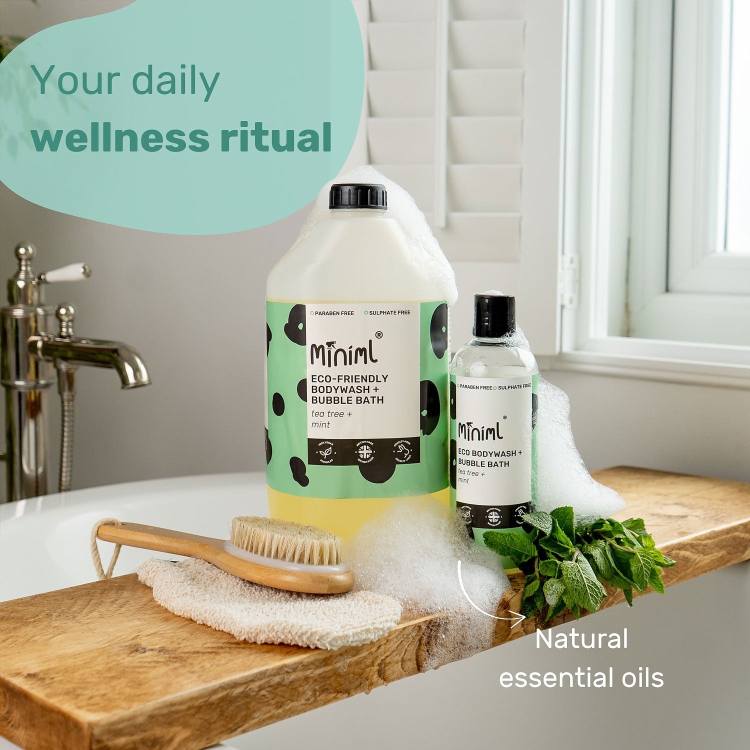 Bodywash + Bubblebath - Tea Tree + Mint - Bulk Refill