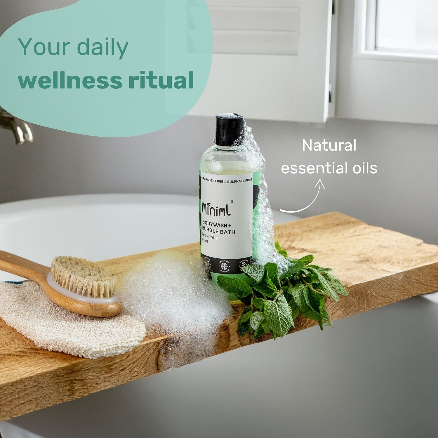 Bodywash + Bubblebath - Tea Tree + Mint