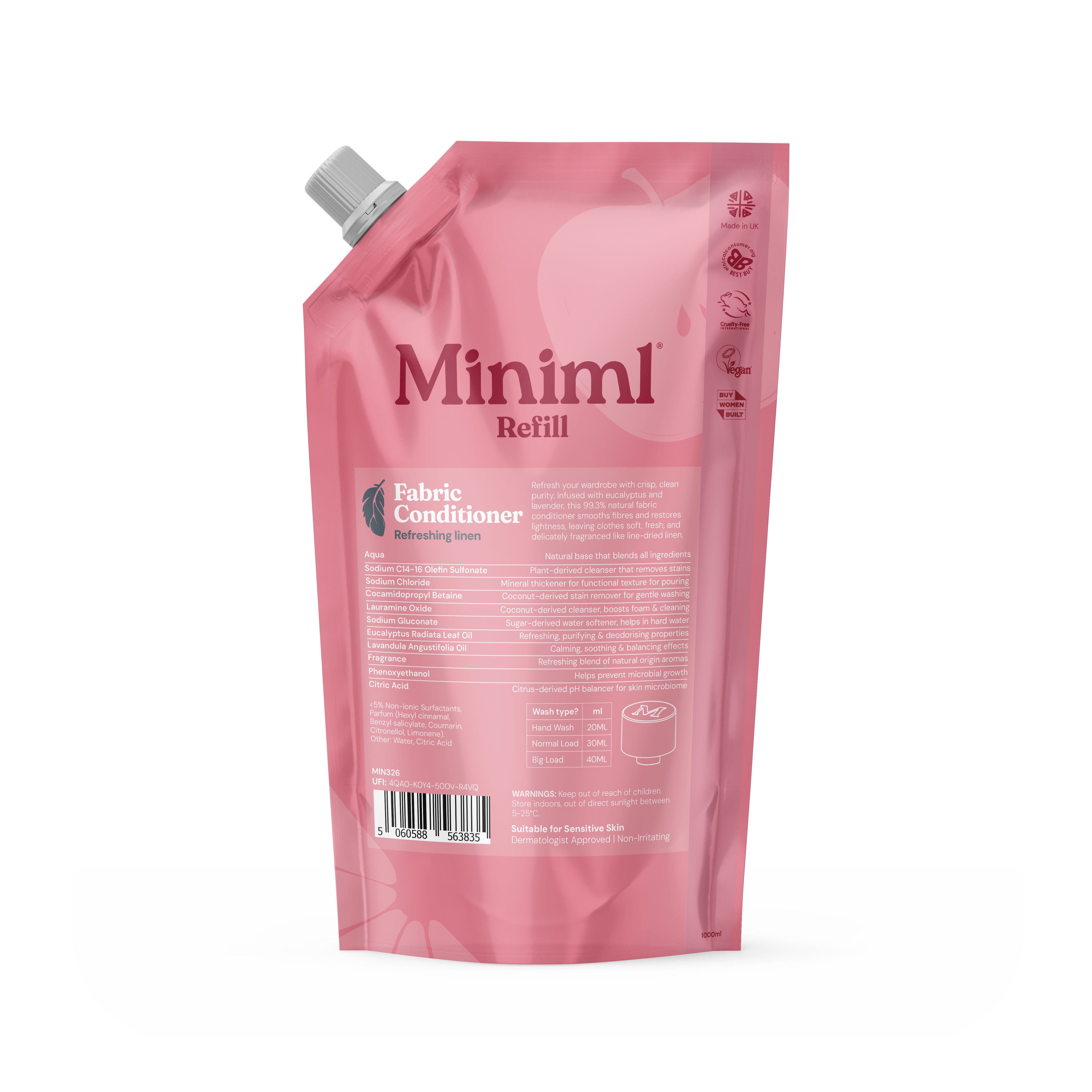 Fabric Conditioner - Refreshing Linen - 1L Refill (50 Washes)