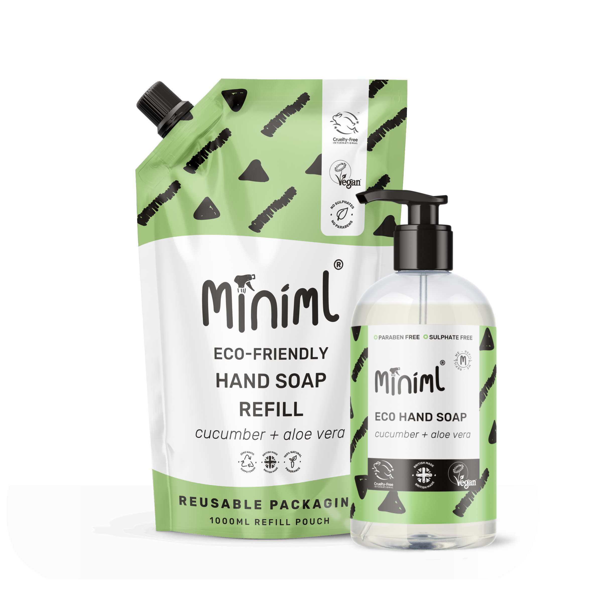 Hand Soap - Cucumber + Aloe Vera - Starter Kit