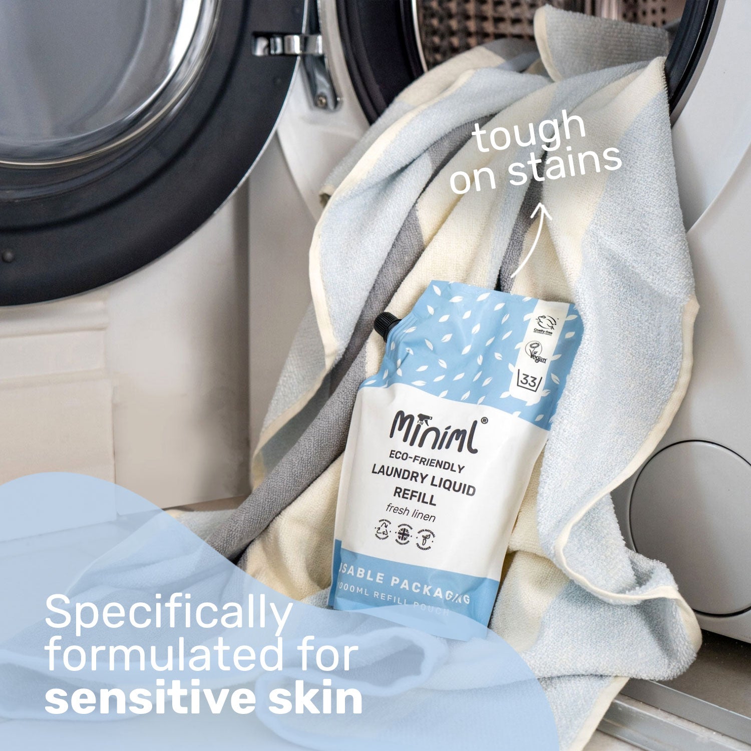 Laundry Liquid - Fresh Linen - 1L Refill (30 Washes)