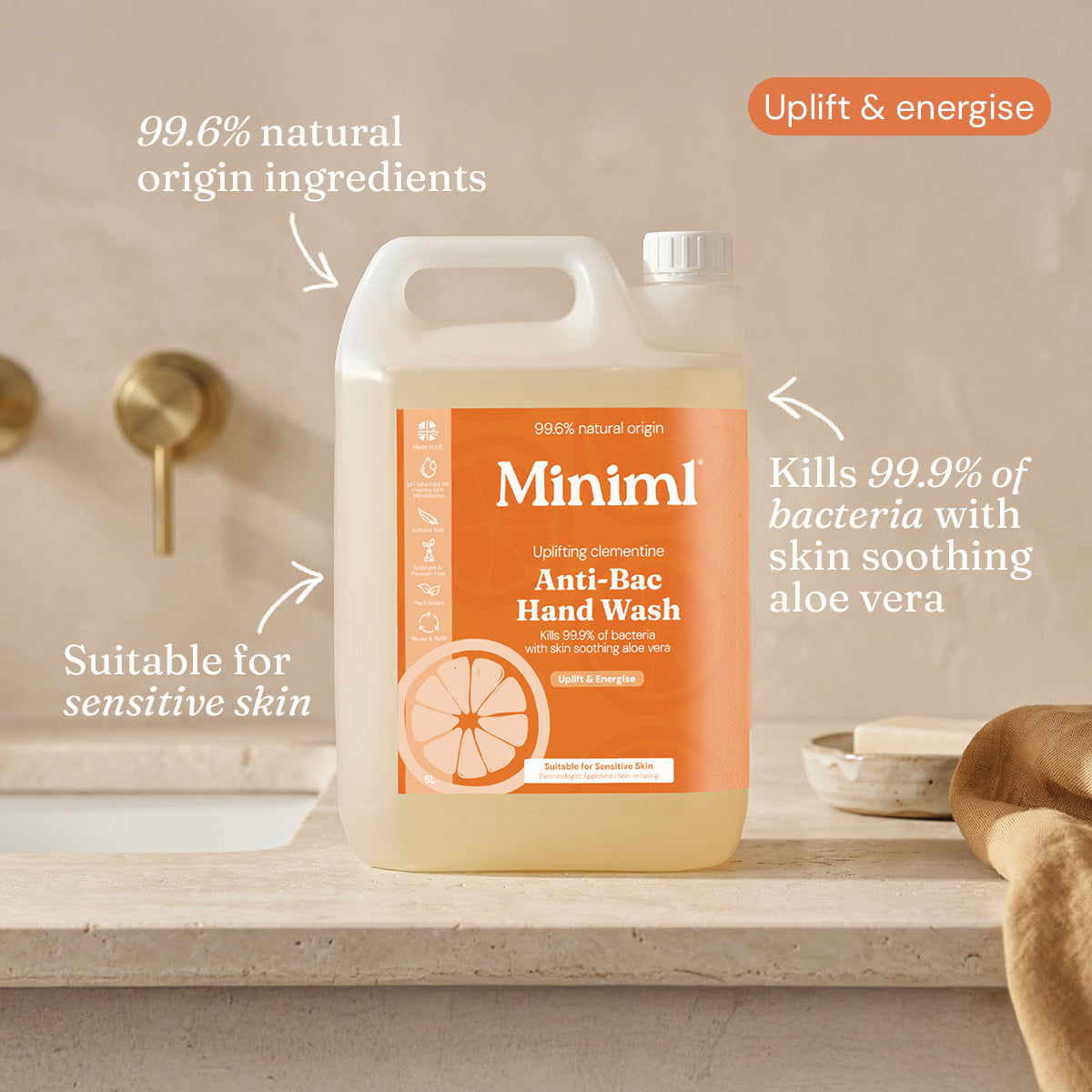 Anti-Bac Hand Soap - Uplifting Clementine - Bulk Refill