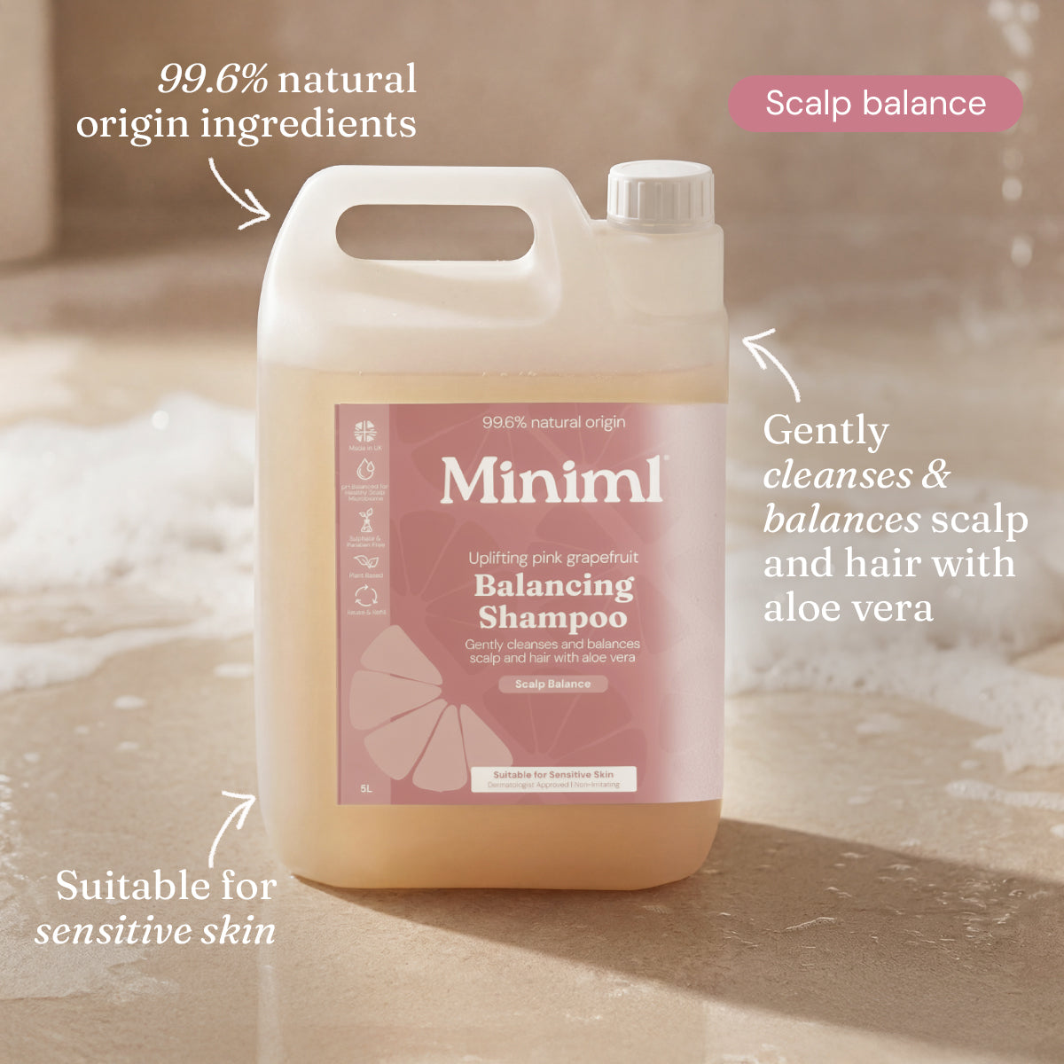 Balancing Shampoo - Uplifting Pink Grapefruit - Bulk Refill