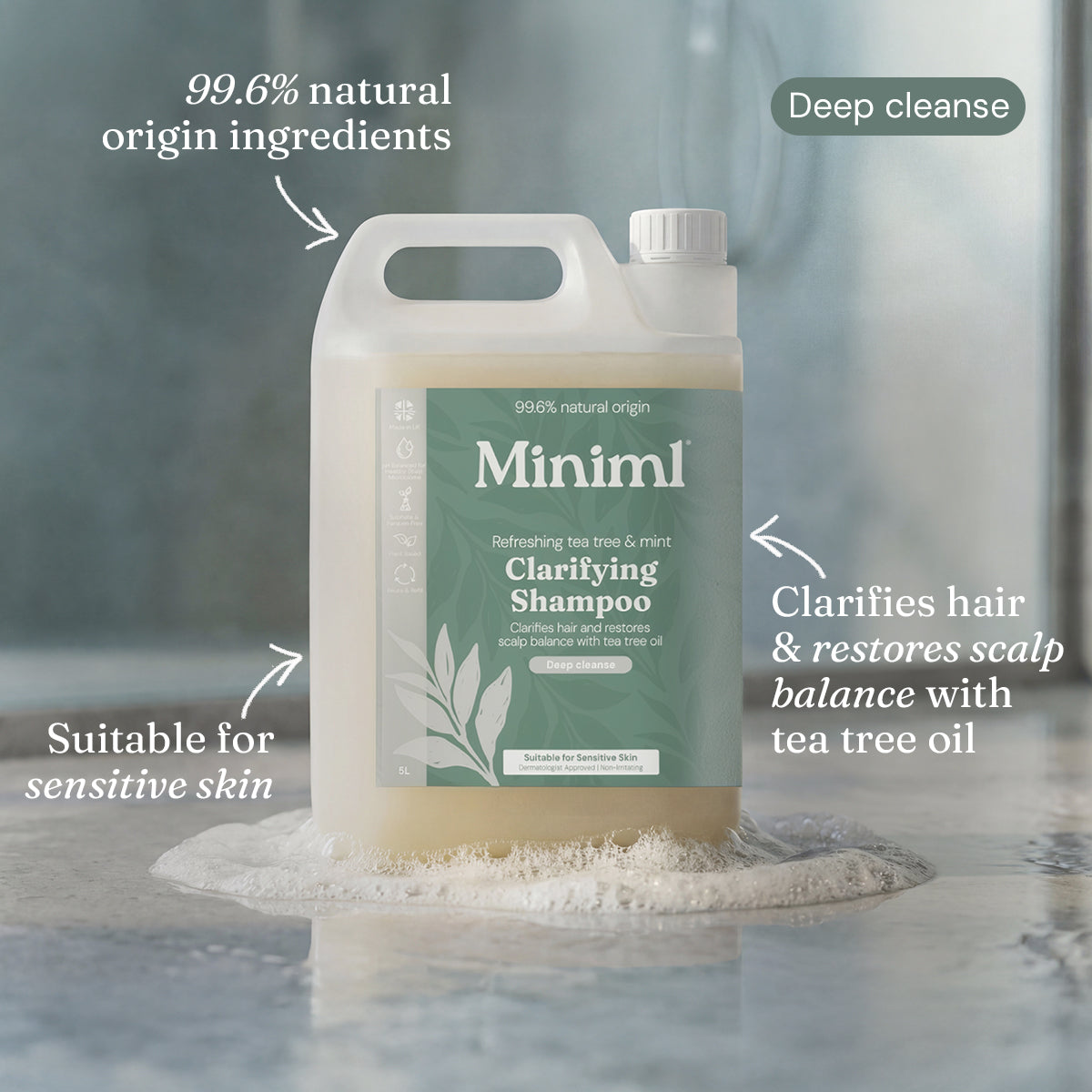 Clarifying Shampoo - Refreshing Tea Tree + Mint - Bulk Refill