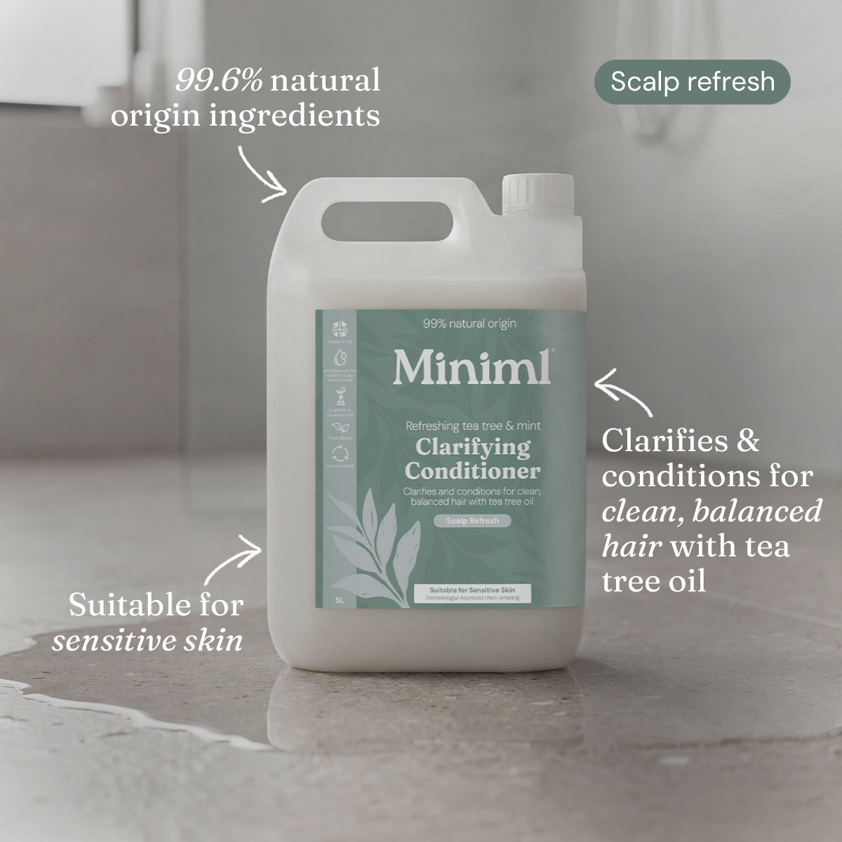 Clarifying Conditioner - Refreshing Tea Tree + Mint - Bulk Refill