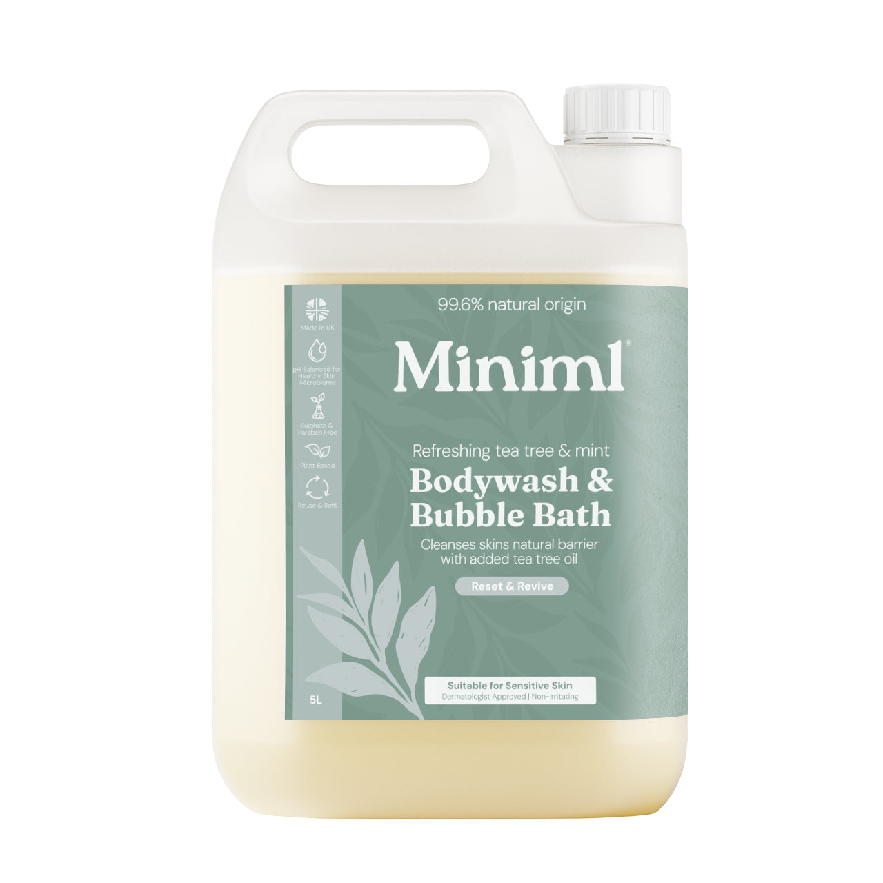 Bodywash + Bubblebath - Refreshing Tea Tree + Mint - Bulk Refill