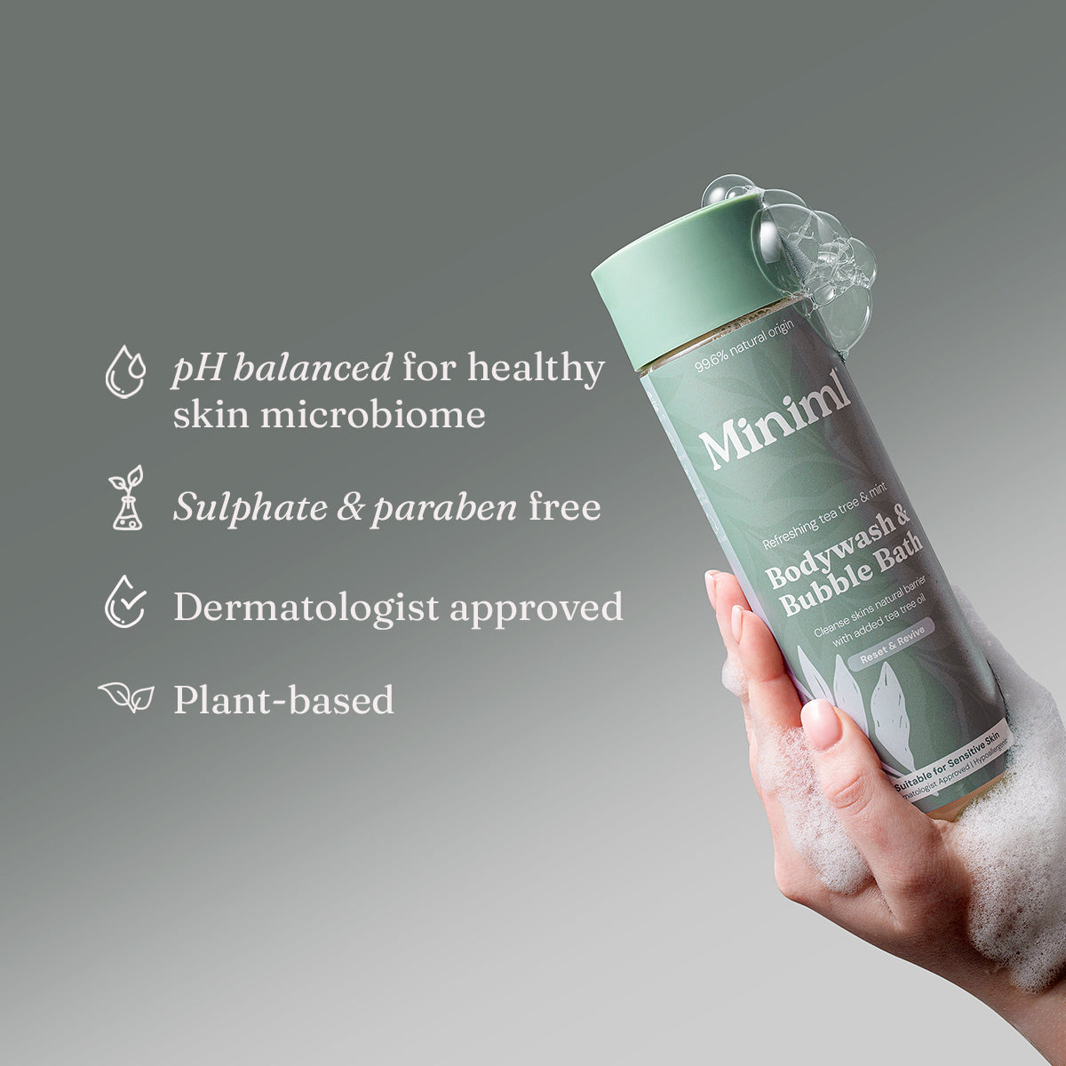 Bodywash + Bubblebath - Refreshing Tea Tree + Mint - Bulk Refill