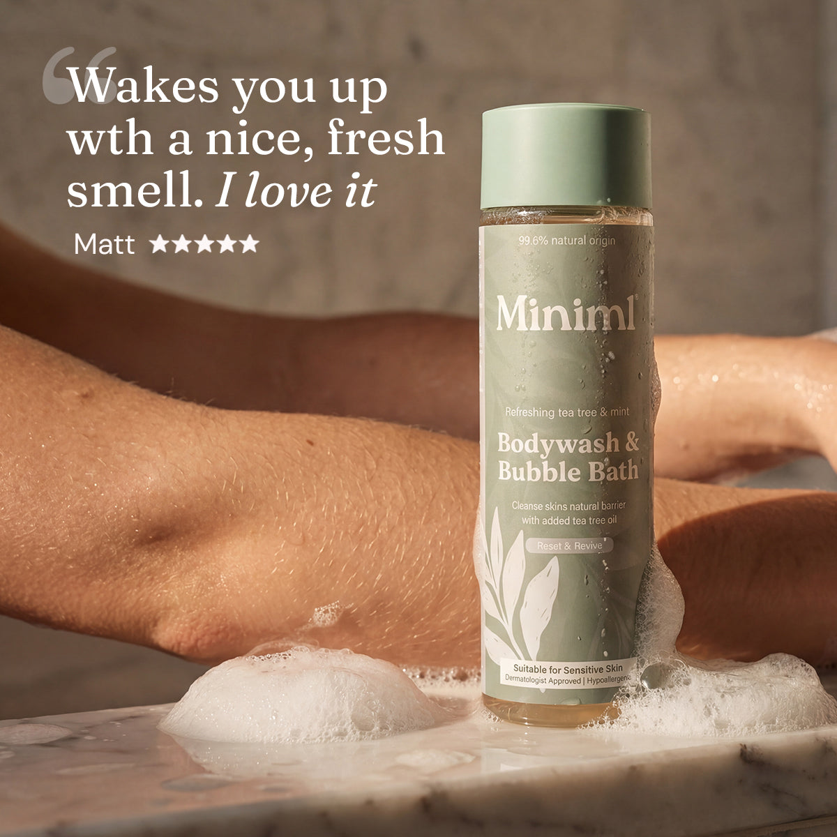 Bodywash + Bubblebath - Refreshing Tea Tree + Mint - Bulk Refill