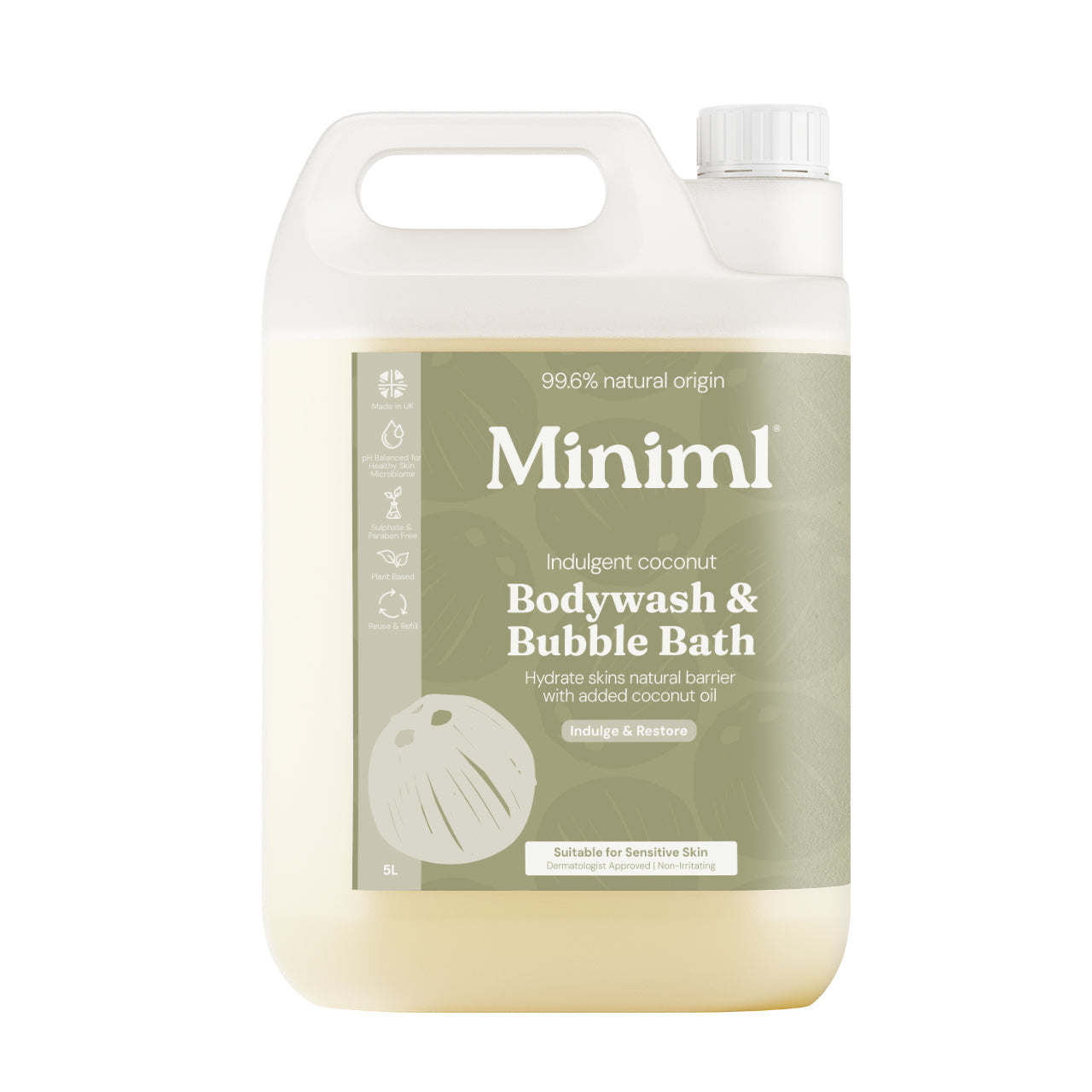 Bodywash + Bubblebath - Indulgent Coconut - Bulk Refill
