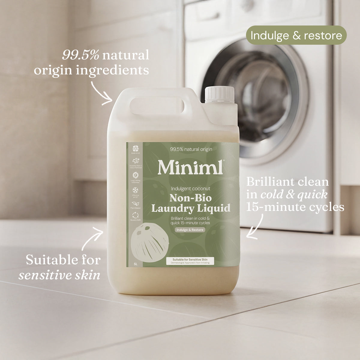 Laundry Liquid - Indulgent Coconut - Bulk Refill (165 Washes)