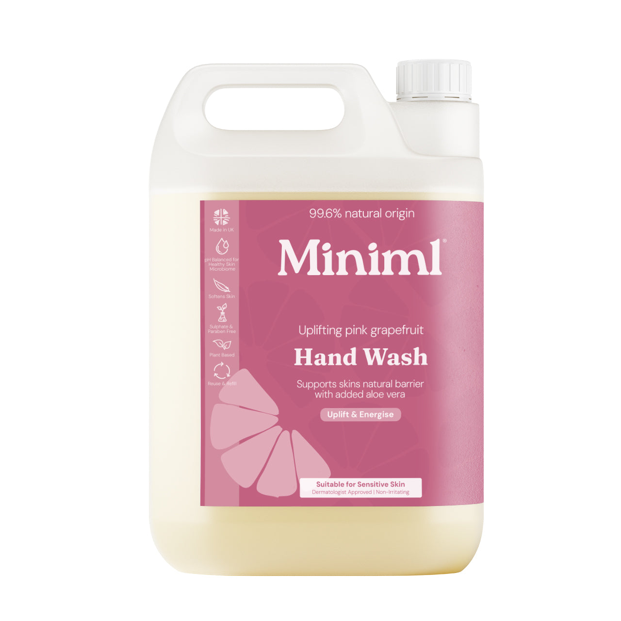 Natural Hand Soap 5L Refill - Pink Grapefruit & Aloe Vera – Miniml