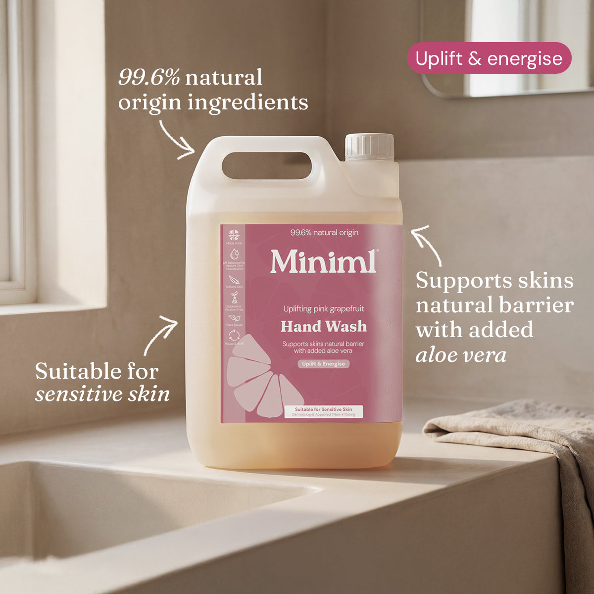 Hand Soap - Uplifting Pink Grapefruit - Bulk Refill