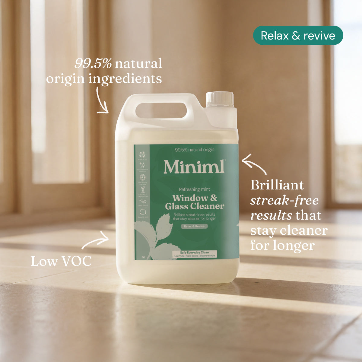 Window + Glass Cleaner - Refreshing Mint - Bulk Refill