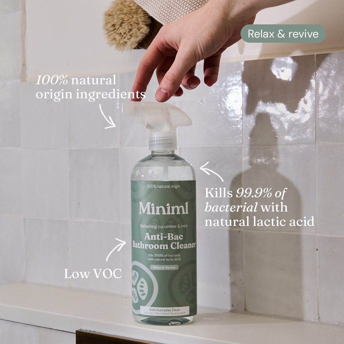 Anti-Bac Bathroom Cleaner - Refreshing Cucumber + Mint