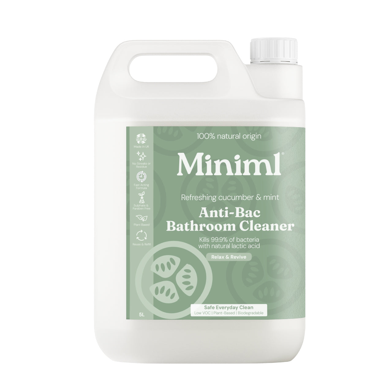 Anti-Bac Bathroom Cleaner - Refreshing Cucumber + Mint - Bulk Refill