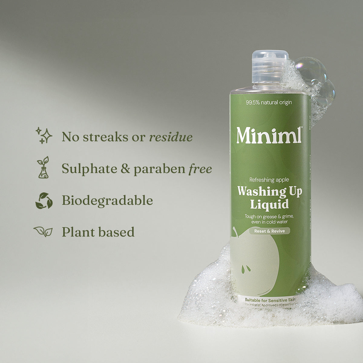 Washing Up Liquid - Refreshing Apple - Bulk Refill (500 Washes)