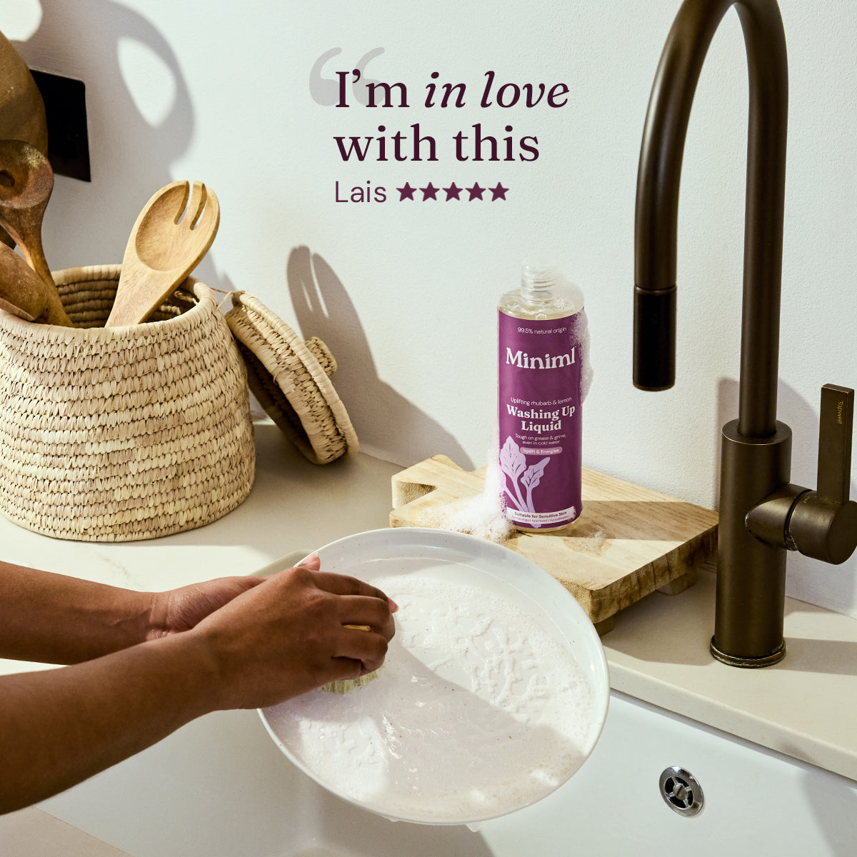 Washing Up Liquid - Uplifting Rhubarb + Lemon