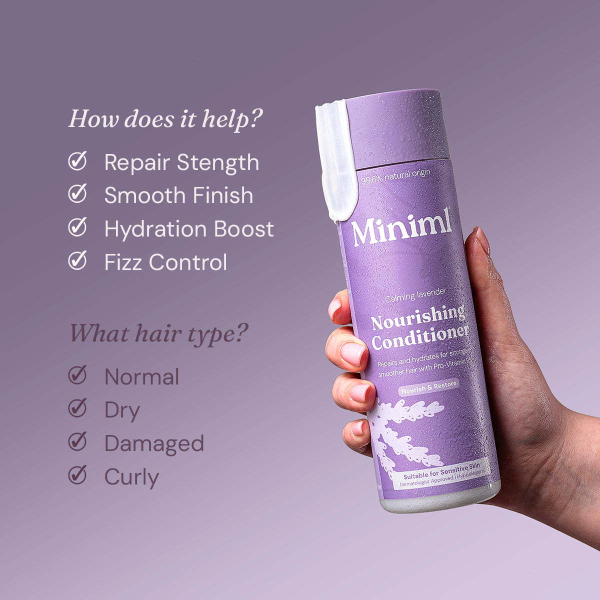 Nourishing Conditioner - Calming Lavender – Miniml