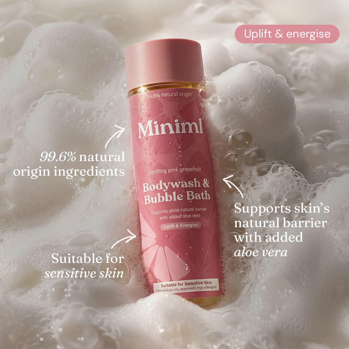 Bodywash + Bubblebath - Uplifting Pink Grapefruit