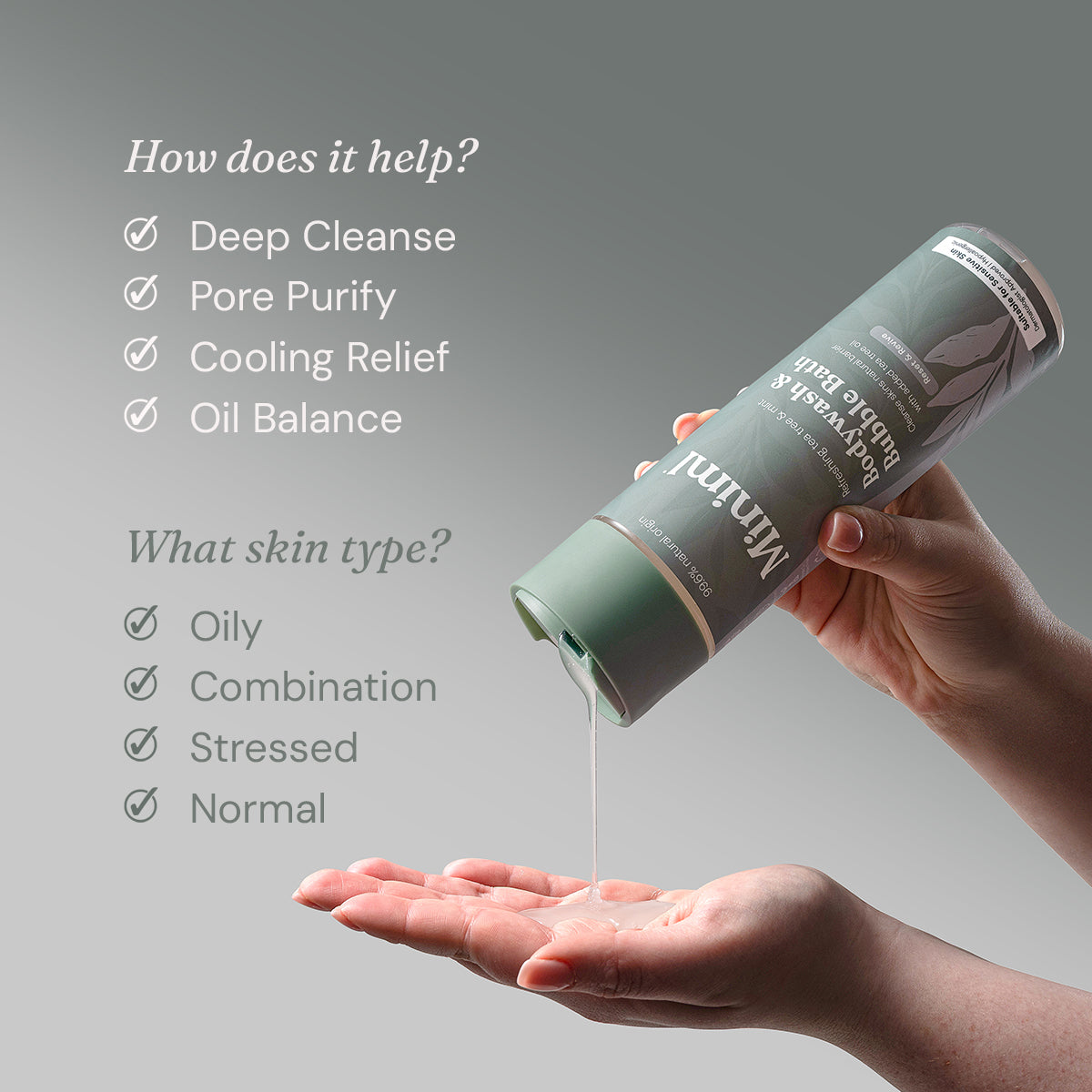 Bodywash + Bubblebath - Refreshing Tea Tree + Mint