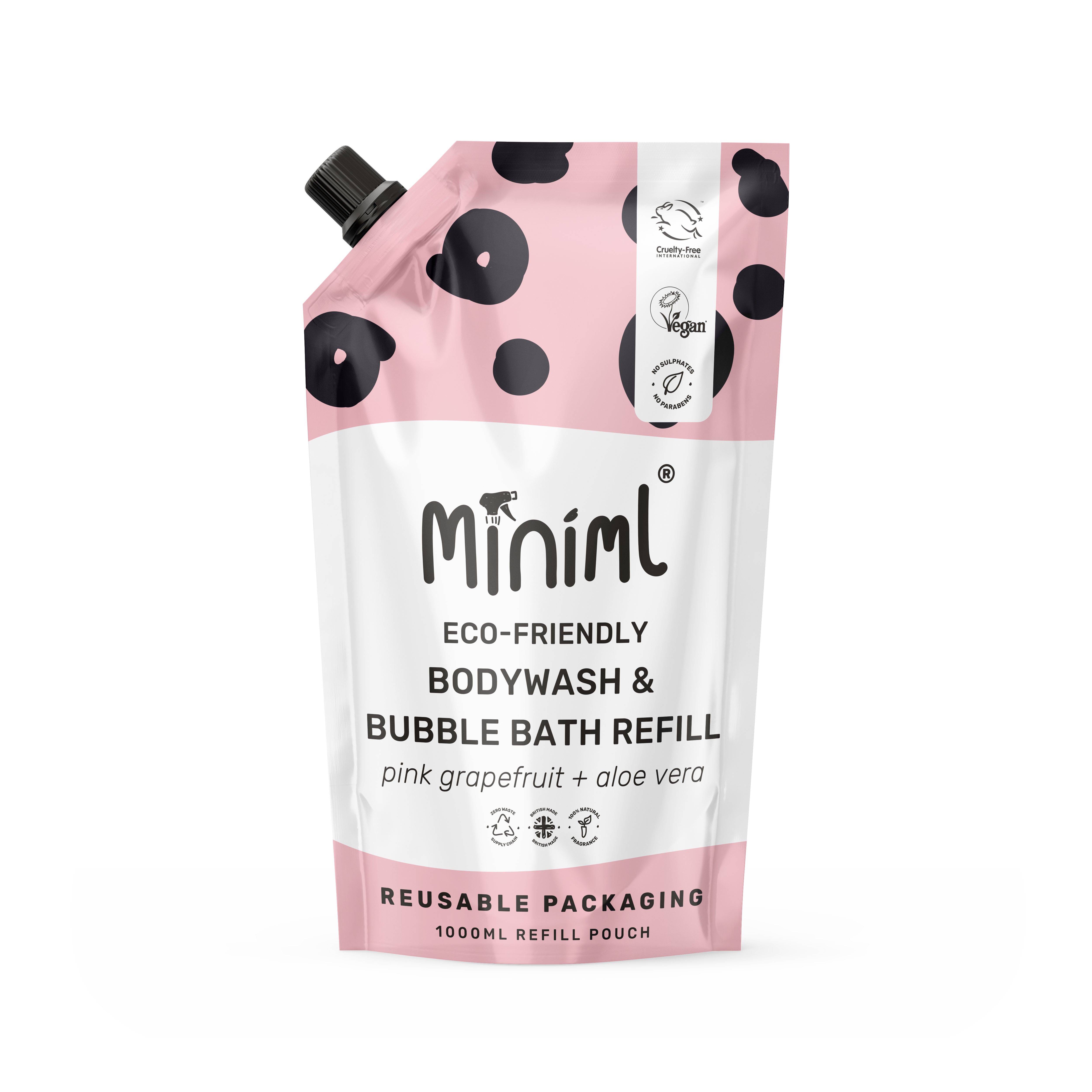 Bodywash + Bubblebath - Pink Grapefruit + Aloe Vera - 1L Refill