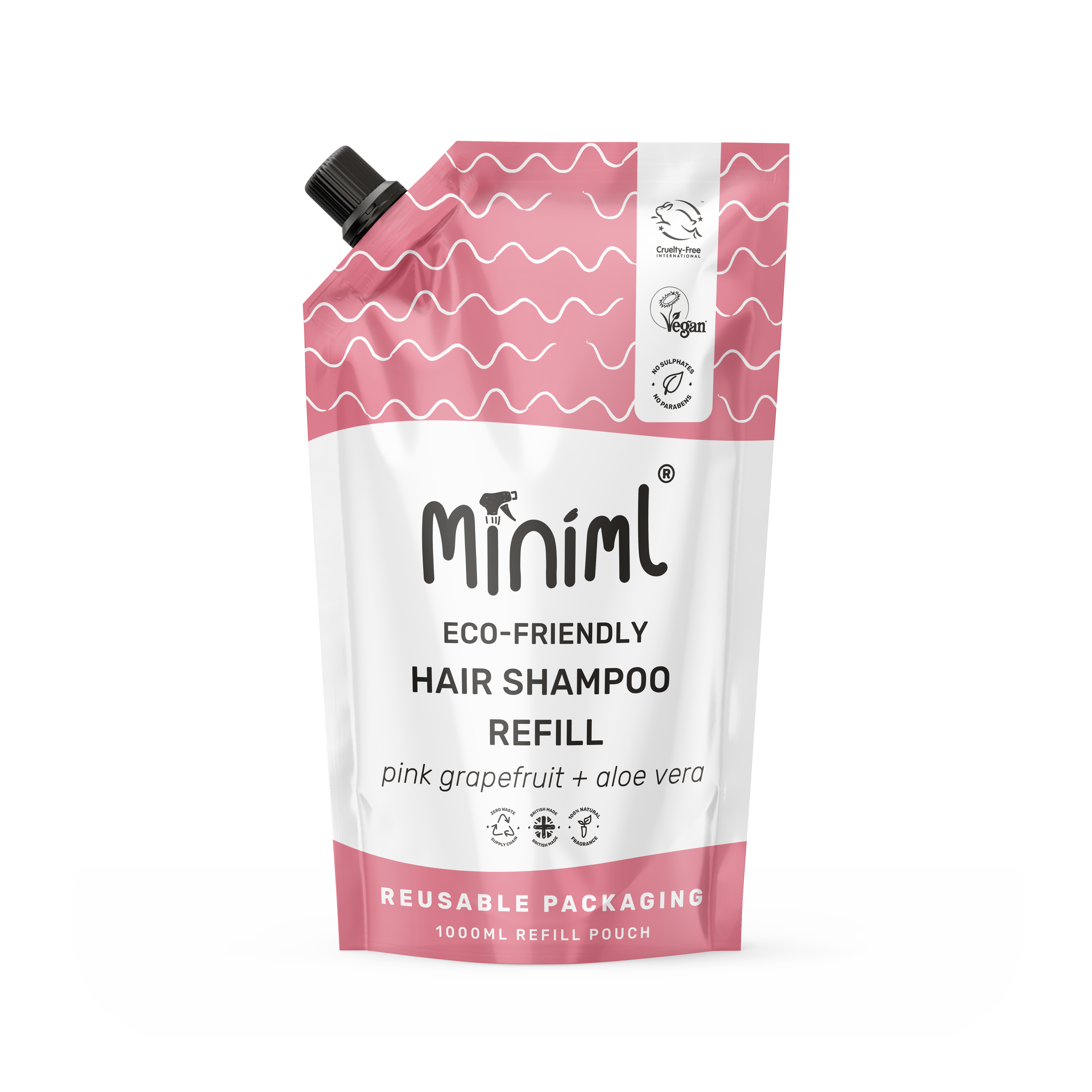Hair Shampoo - Pink Grapefruit + Aloe Vera - 1L Refill
