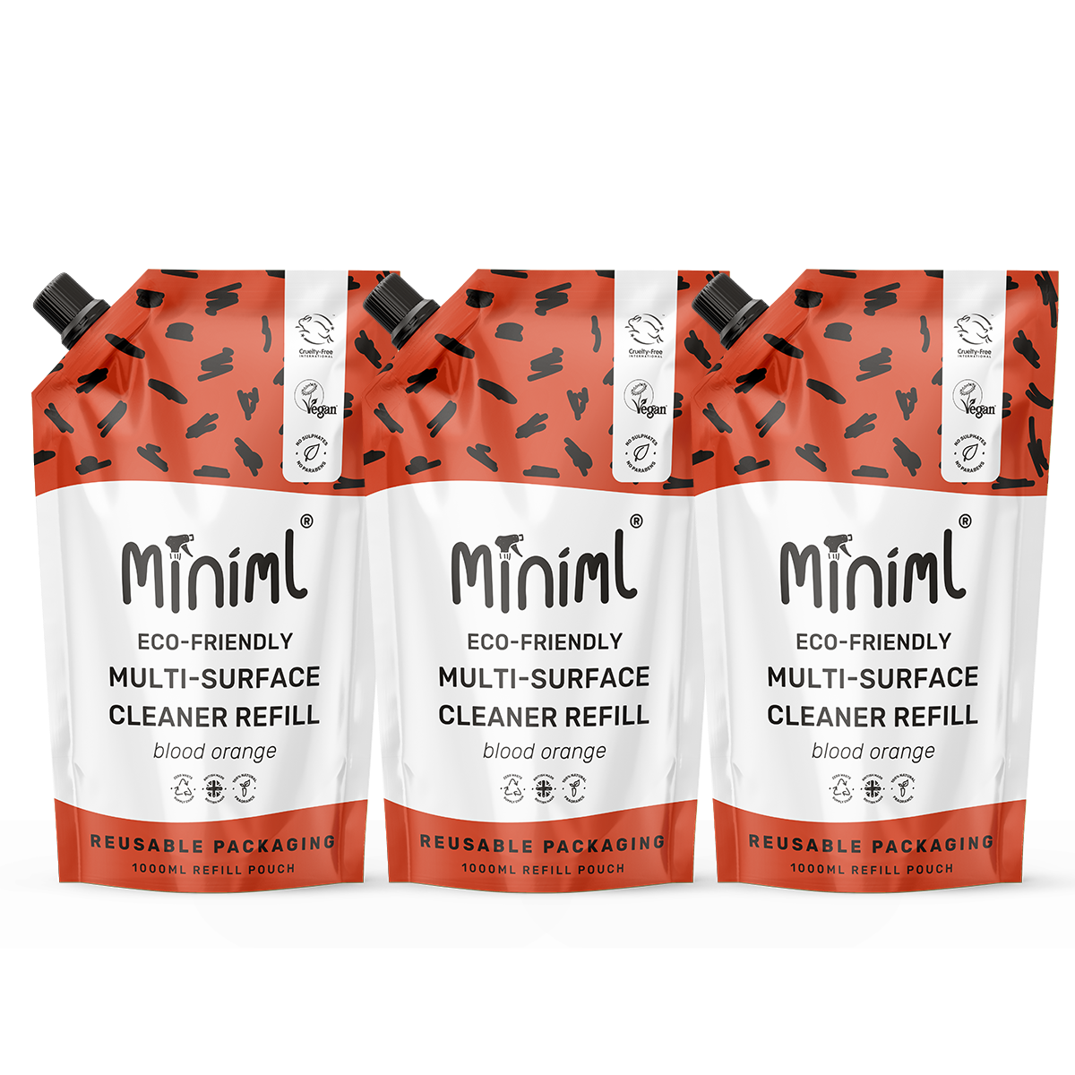 Multi-Surface Cleaner - Blood Orange - 1L Refill Set