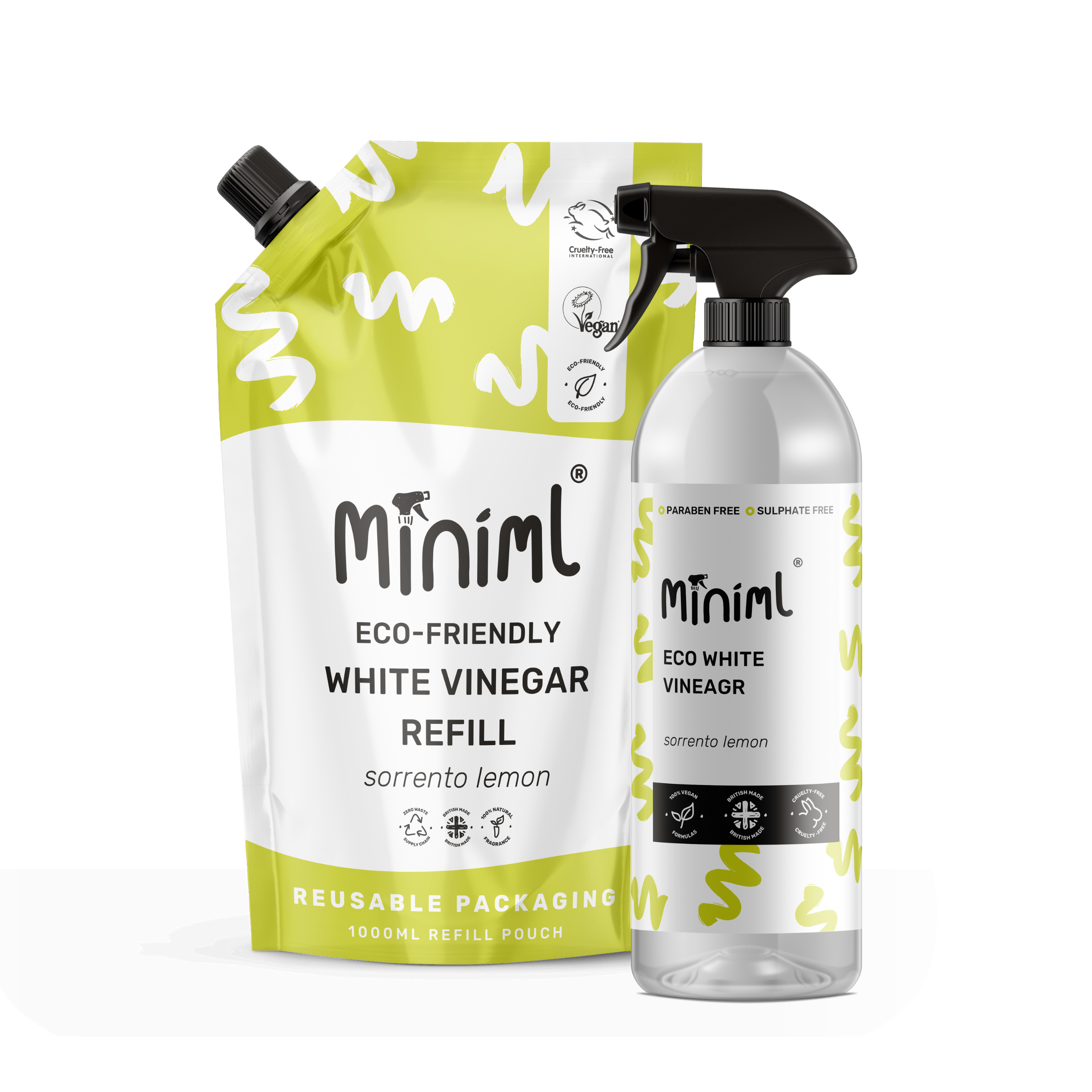 White Vinegar - Sorrento Lemon - Starter Kit - Plastic