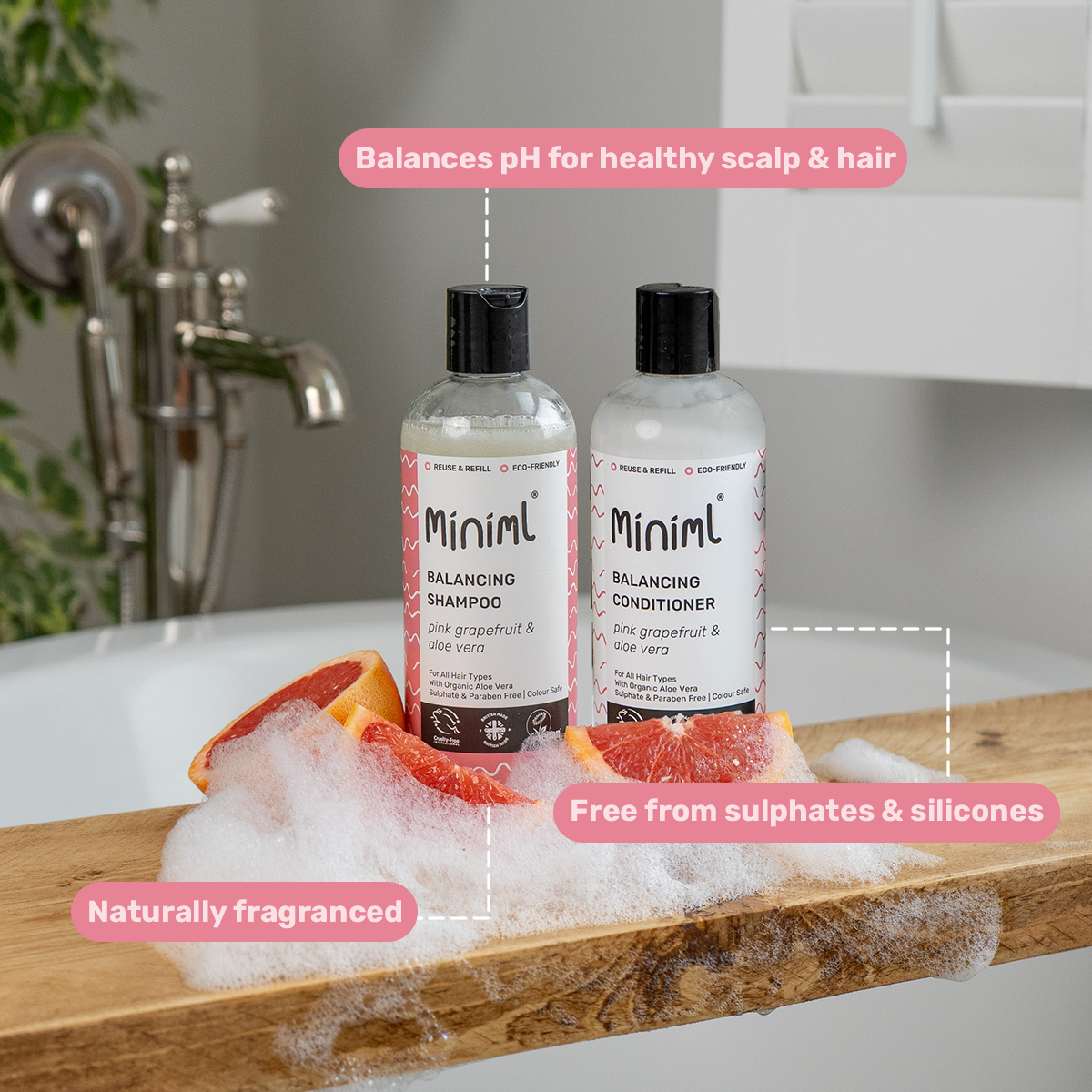 Balancing Hair & Beauty Bundle - Pink Grapefruit & Aloe Vera