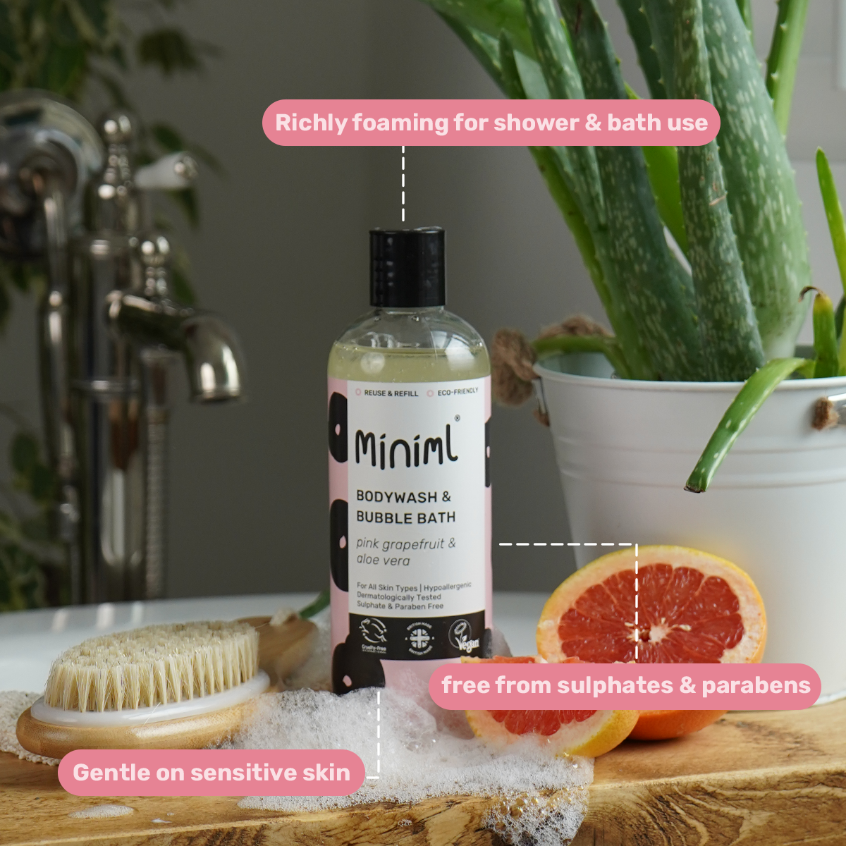 Balancing Hair & Beauty Bundle - Pink Grapefruit & Aloe Vera