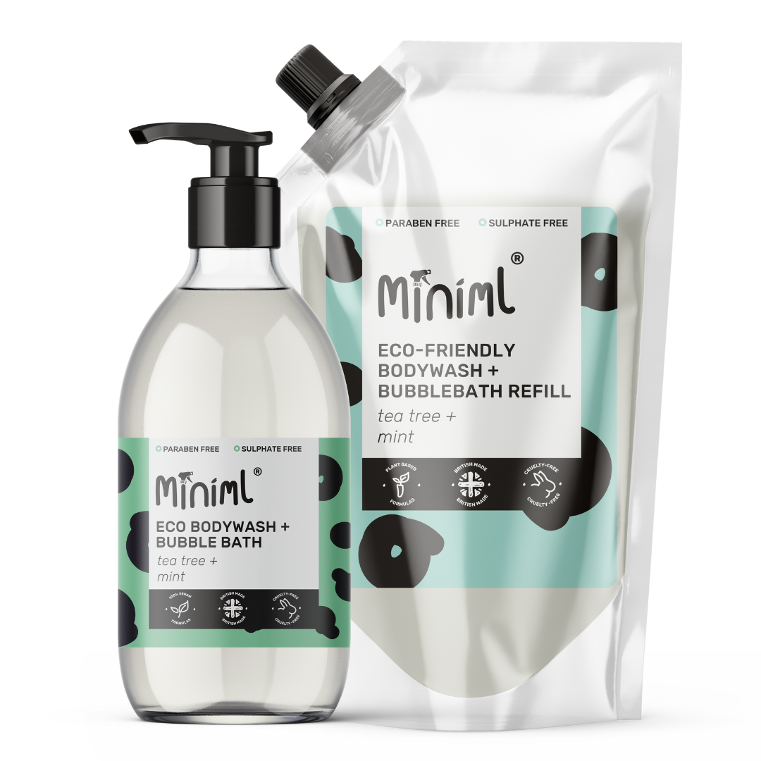 Bodywash + Bubblebath - Tea Tree + Mint - Starter Kit